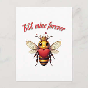 Cartão Postal De Festividades Dia dos Namorados Abelha Engraçada