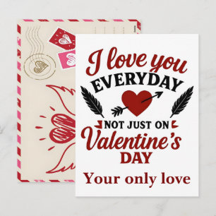 Cartão Postal De Festividades Dia dos Namorados Feito à Mão Personalizado