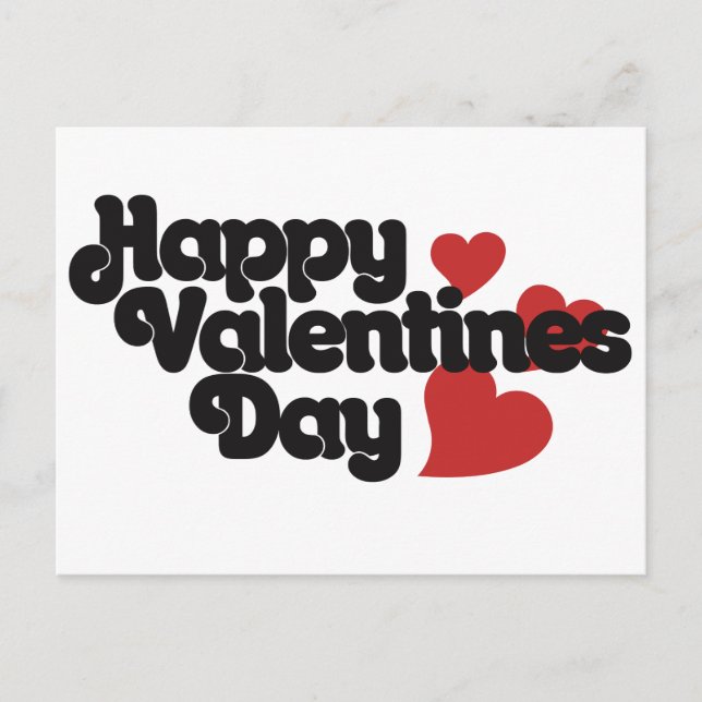 Cartão Postal De Festividades Dia dos Namorados Felizes (Frente)