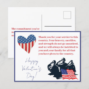 Cartão Postal De Festividades Dia dos Namorados Patriótico Militar Soldado Exérc
