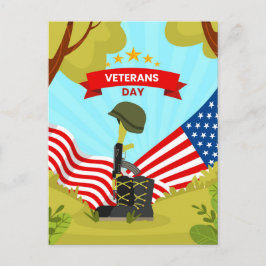 Cartão Postal De Festividades Dia dos Veteranos