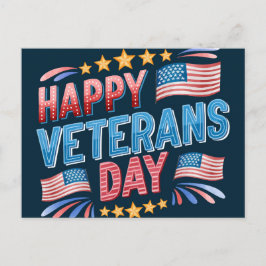 Cartão Postal De Festividades Dia dos Veteranos