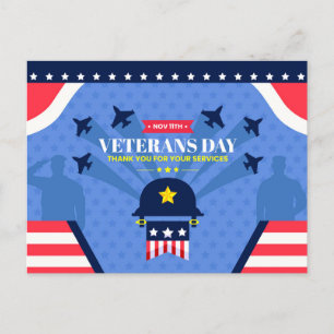 Cartão Postal De Festividades Dia dos Veteranos - Honrando todos os que serviram
