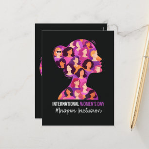 Cartão Postal De Festividades Dia Internacional da Mulher 8 de Março 