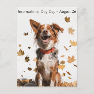 Cartão Postal De Festividades Dia Internacional do Cão Arte do Australian Shephe