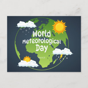 Cartão Postal De Festividades Dia Mundial da Meteorologia