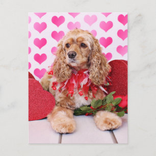 Cartão Postal De Festividades Dias de os namorados - Cocker Spaniel - Bella