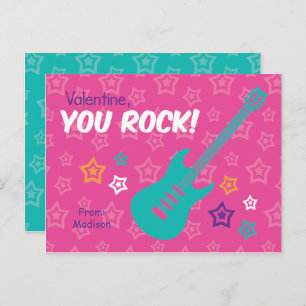 Cartão Postal De Festividades Dias de os namorados de Classe de Violão Rock