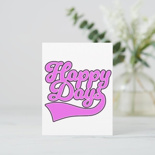 Cartão Postal De Festividades Dias Felizes (Em pé/Frente)