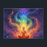 Cartão Postal De Festividades Die 7 Chakren<br><div class="desc">Die 7 Chakren sind Energiezentren entlang der Wirbelsäule,  die verschiedene Lebensbereiche beeinflussen – von Sicherheit und Kreativität über Selbstbewusstsein und Liebe bis hin zu Kommunikation,  Intuition und Spiritualität. Im Gleichgewicht fördern sie Harmonie,  innere Kraft und ganzheitliches Wohlbefinden.</div>