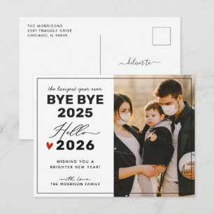 Cartão Postal De Festividades Diga adeus à Foto da Família 2024