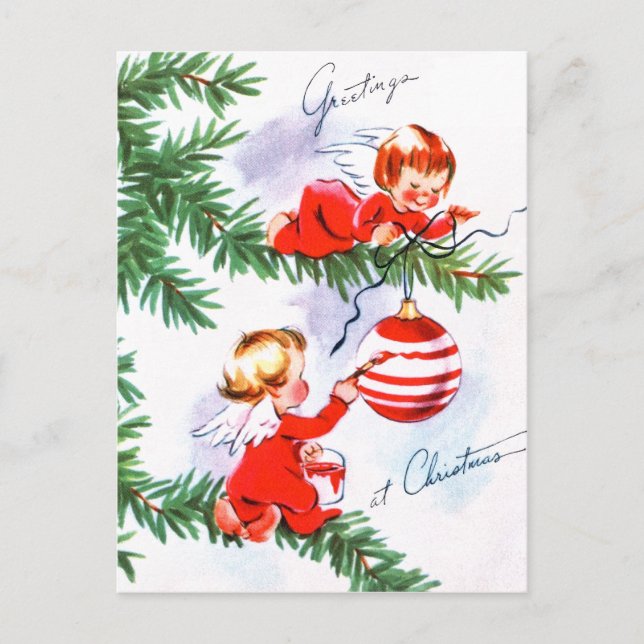 Cartão Postal De Festividades Diligent Angels (Frente)