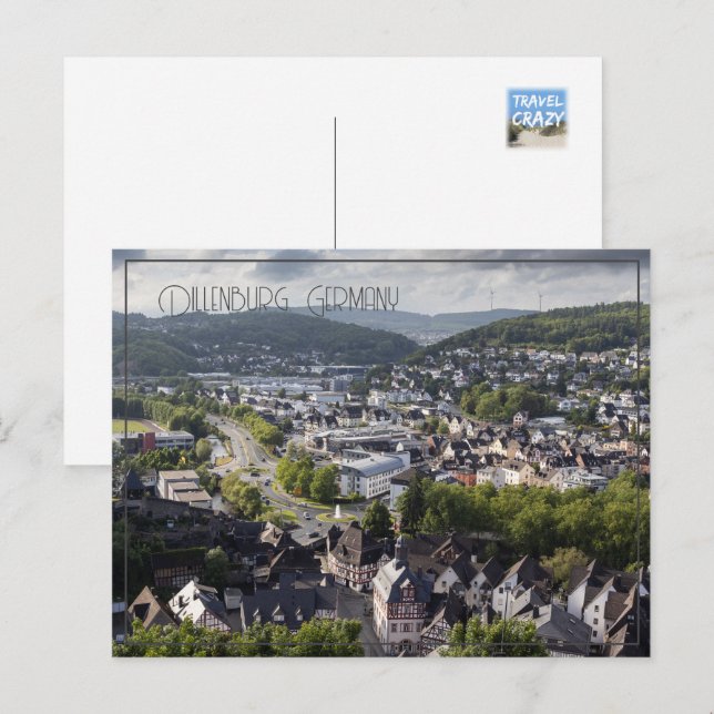 Cartão Postal De Festividades Dillenburg Evening Cityscape Alemanha (Frente/Verso)