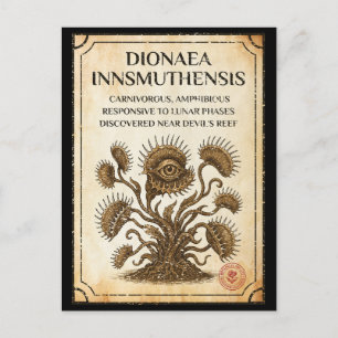 Cartão Postal De Festividades Dionaea inncontrthensis - Uma Nova Descoberta Botâ