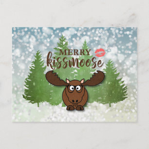 Cartão Postal De Festividades Divertido Feliz KISSMOOSE, Saudação Personalizável