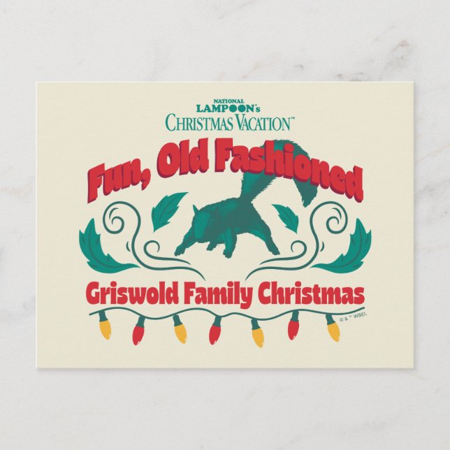 Cartão Postal De Festividades Divertido, Velho Feliz Natal da Família Griswold (Frente)