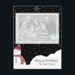Cartão Postal De Festividades Divertimento da neve<br><div class="desc">apronte para personalizar!   Troque o placeholder da foto por sua própria foto e personalize então o texto como você deseja</div>