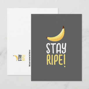 Cartão Postal De Festividades Dívidas Favoritas de Banana Retro Engraçadas Puns 