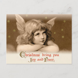 Cartão Postal De Festividades Doce anjo de criança sonhadora CC0782 Natal