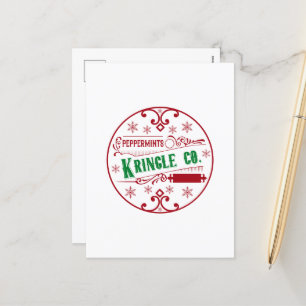 Cartão Postal De Festividades Doces Kringle de Natal Festivo