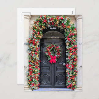 Cartão Postal De Festividades Doors of London: A Festive Christmas Postcard