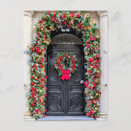 Cartão Postal De Festividades Doors of London: A Festive Christmas Postcard