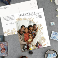 Dourada Foto Floral  Preta Minimalista