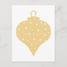 Cartão Postal De Festividades Dourado Design de Natal.