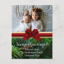 Cartão Postal De Festividades Dourado Natal do Arco Vermelho Elegante