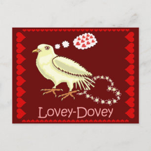 Cartão Postal De Festividades Dove Dia de os namorados Engraçado de Lovey Dovey
