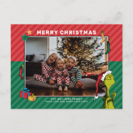 Cartão Postal De Festividades Dr. Seuss | Foto da Família Grinch