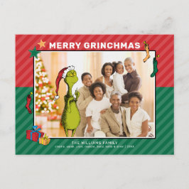 Cartão Postal De Festividades Dr. Seuss | Foto da Família Grinch