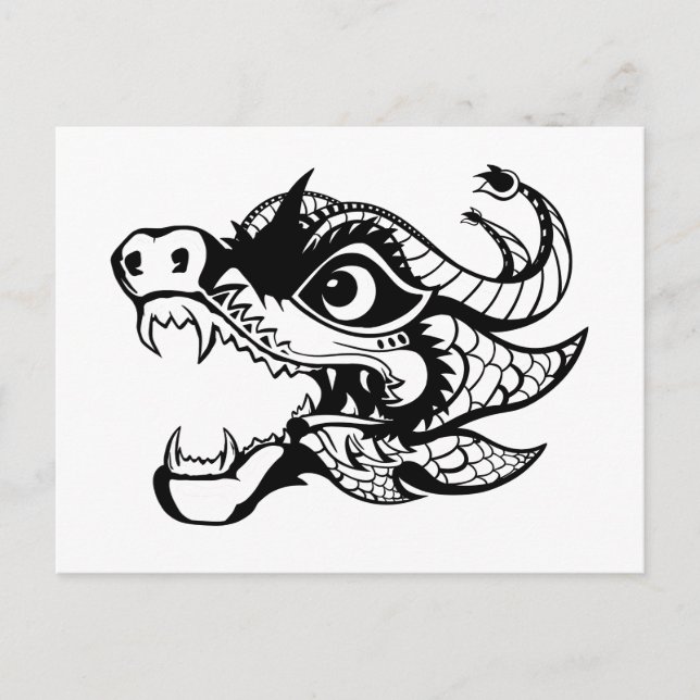 Cartão Postal De Festividades dragão (Frente)