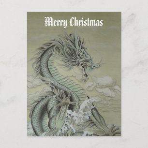 Cartão Postal De Festividades Dragão marinho