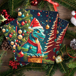 Cartão Postal De Festividades Dragão Vintage No Natal ai