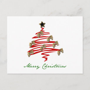 Cartão Postal De Festividades Drama Mask Christmas Tree
