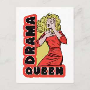 Cartão Postal De Festividades Drama Queen porque tudo me excita demais