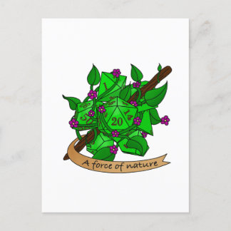 Cartão Postal De Festividades Druid Dice Design