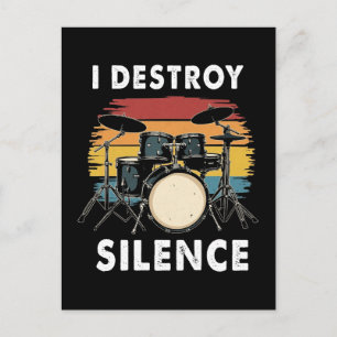 Cartão Postal De Festividades Drummer I Destrui o Tambor Silencioso