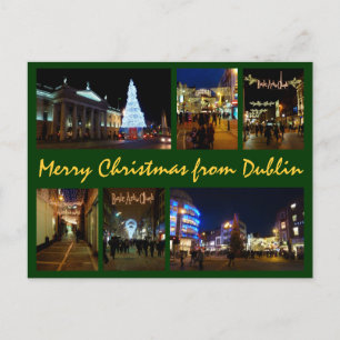 Cartão Postal De Festividades Dublin Christmas