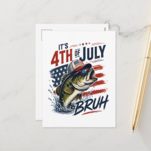 Cartão Postal De Festividades É 4 de Julho Caça ao Truta Bruta