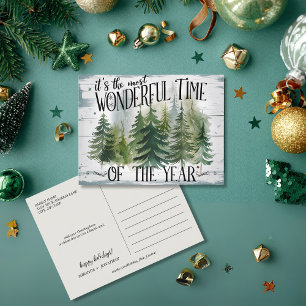 Cartão Postal De Festividades É a época mais maravilhosa da floresta do ano