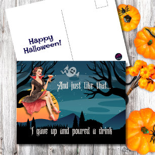 Cartão Postal De Festividades E Assim Que Desisti E Bebi Uma Bebida