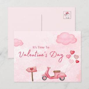 Cartão Postal De Festividades É hora de dia de os namorados
