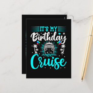 Cartão Postal De Festividades É o Meu Cruzeiro de Aniversário - Cruzeiro de Féri