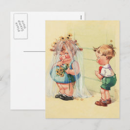 Cartão Postal De Festividades É tudo sobre amor. Dia de os namorados Vintage Art