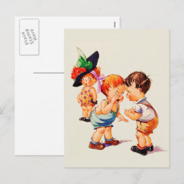 Cartão Postal De Festividades É tudo sobre o Amor. Vintage Art