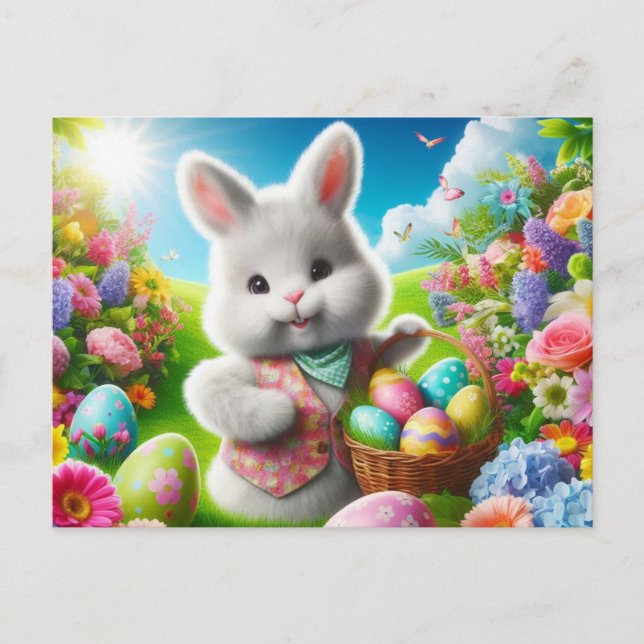 Cartão Postal De Festividades Easter Bunny (Frente)