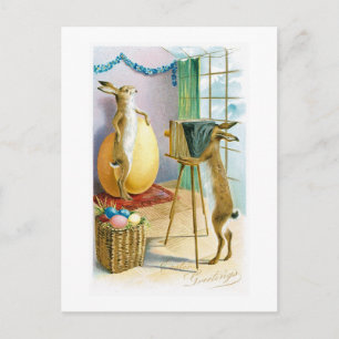 Cartão Postal De Festividades Easter Bunny's Portrait Greeting Postcard
