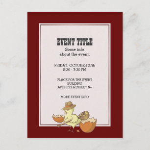 Cartão Postal De Festividades Easter Chick with Bouzouki